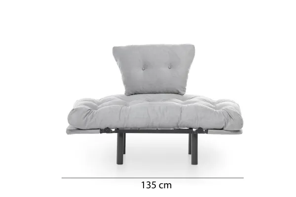 Kreslo ušiak Nitta Single - Grey