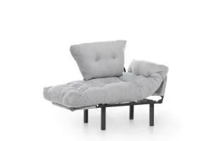 Kreslo ušiak Nitta Single - Grey