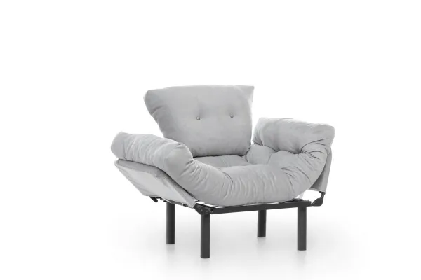 Kreslo ušiak Nitta Single - Grey