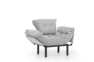 Kreslo ušiak Nitta Single - Grey