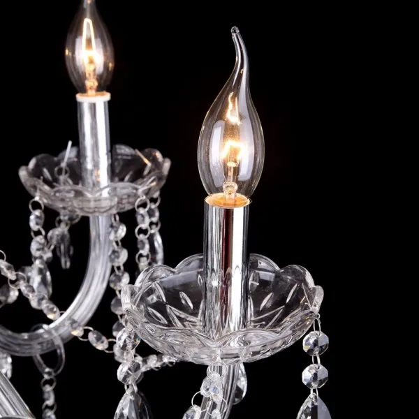 TooLight Krištáľová nástenná lampa 300759 strieborná