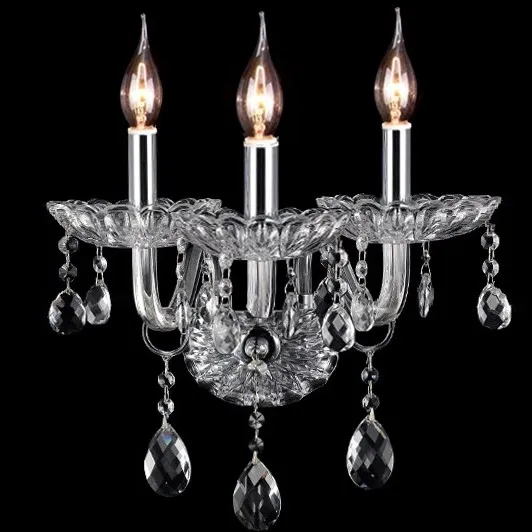 TooLight Krištáľová nástenná lampa 300759 strieborná