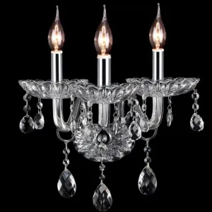 TooLight Krištáľová nástenná lampa 300759 strieborná