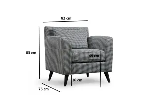 Kreslo ušiak Nordic Armchair - Patterned