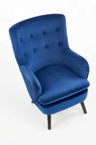 HALMAR Kreslo Revill tmavo modré