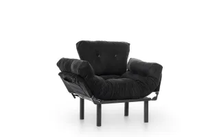 Kreslo ušiak Nitta Single - Black