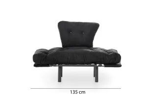 Kreslo ušiak Nitta Single - Black