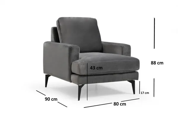 Kreslo ušiak Papira Armchair - Anthracite