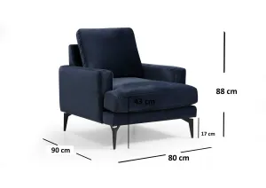 Kreslo Papira Navy Blue