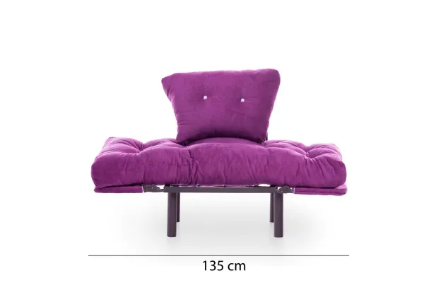 Hanah Home Křeslo Nitta Single fialové