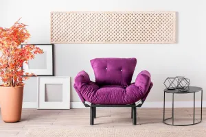 Hanah Home Křeslo Nitta Single fialové