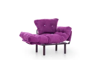 Hanah Home Křeslo Nitta Single fialové