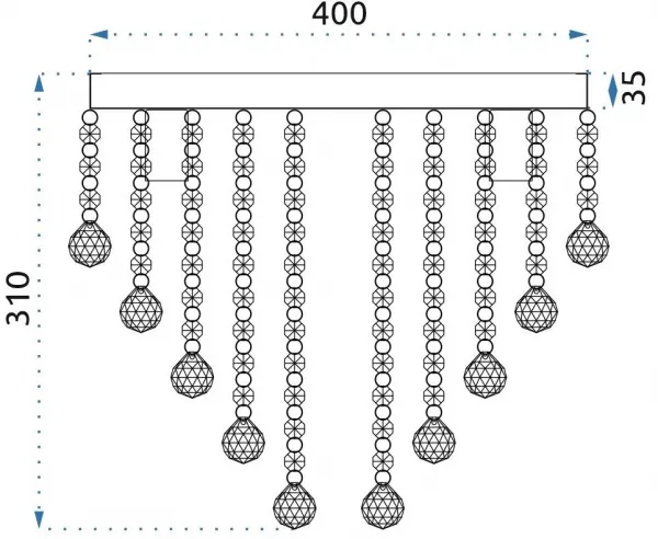 TooLight Krištáľové stropné svietidlo APP515-4C Cristal biele
