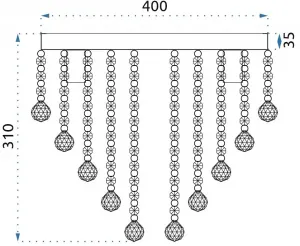 TooLight Krištáľové stropné svietidlo APP515-4C Cristal biele