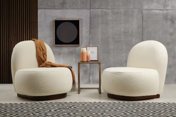 Kreslo Tina Bouclet White