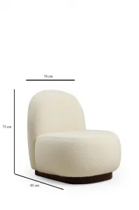 Kreslo Tina Bouclet White