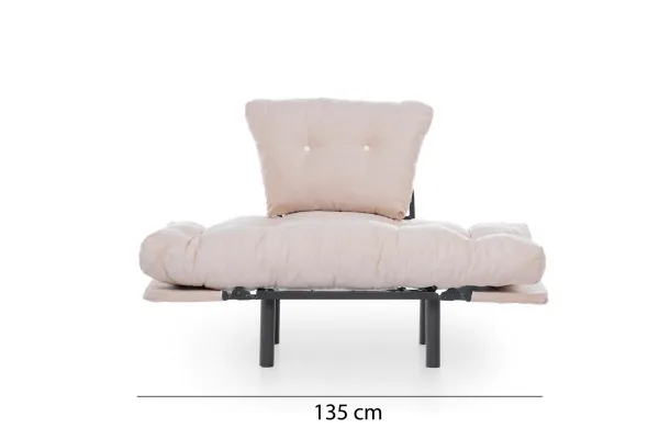 Kreslo ušiak Nitta Single - Cream