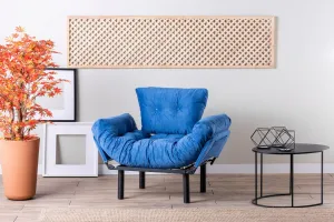 Kreslo ušiak Nitta Single - Blue