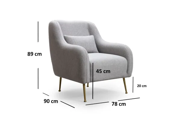 Kreslo ušiak Sevilla Armchair - Grey