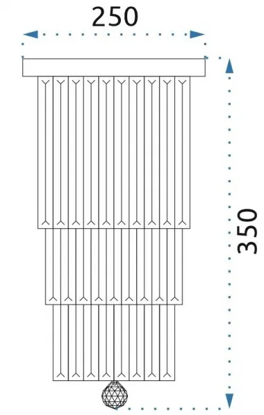 TooLight Krištáľové stropné svietidlo APP787-3C strieborné