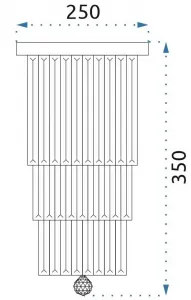 TooLight Krištáľové stropné svietidlo APP787-3C strieborné