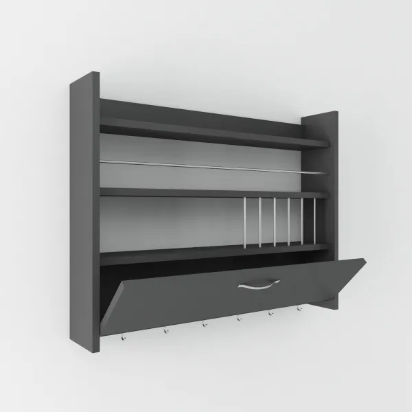 Kuchynská polica Knott - Anthracite