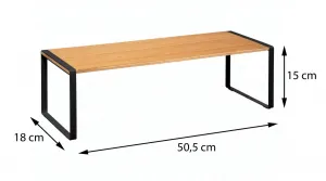 DekorStyle Kuchyňská police na linku Blackwood hnědá/černá