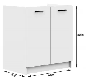 Ak furniture Kuchynská skrinka pod drez Olivia S 80 cm biela