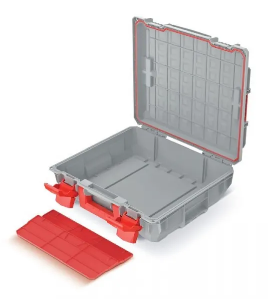 Prosperplast Kufor na náradie CEBLOCCK PRO 45 x 38 x 13,5 cm šedo-červený