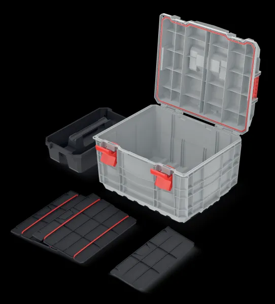 Prosperplast Kufor na náradie CEBLOCCK PRO 45 x 38 x 29 cm šedo-červený