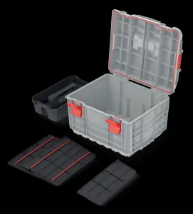 Prosperplast Kufor na náradie CEBLOCCK PRO 45 x 38 x 29 cm šedo-červený