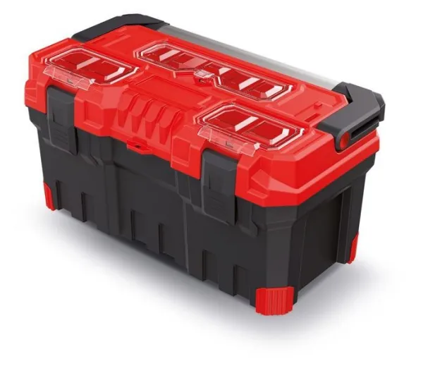 Prosperplast Kufr na nářadí TITANIO černo-červený, varianta 75,2 cm