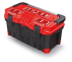 Prosperplast Kufr na nářadí TITANIO černo-červený, varianta 75,2 cm