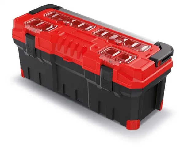 Prosperplast Kufr na nářadí TITANIO černo-červený, varianta 75,2 cm