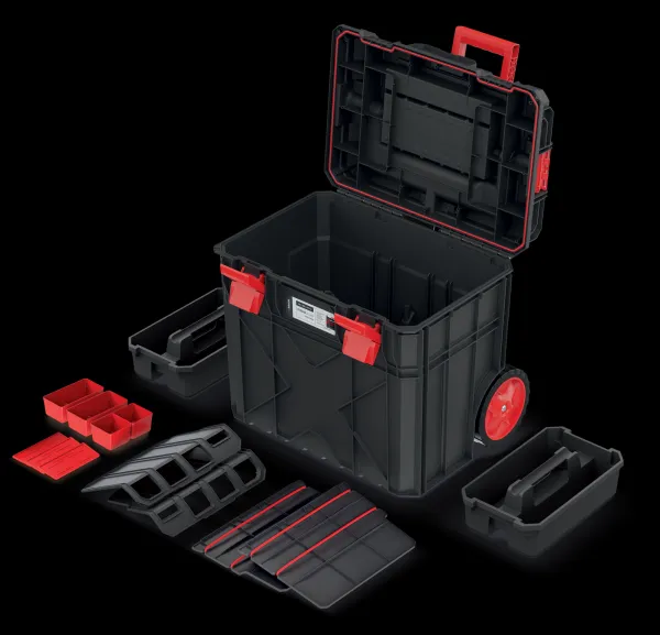 Prosperplast Kufor na náradie XEBLOCCK ALLU LOG II 54,6 x 38 x 51 cm čierno-červený