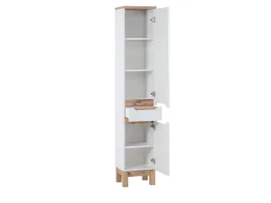 ArtCom Vysoká skrinka do kúpeľne BALI White 800