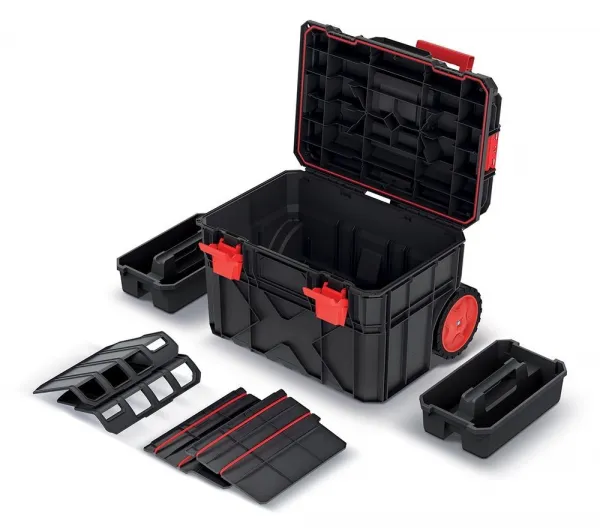 Prosperplast Kufr na nářadí XEBLOCCK PRO 54,6 x 38 x 40 cm černo-červený