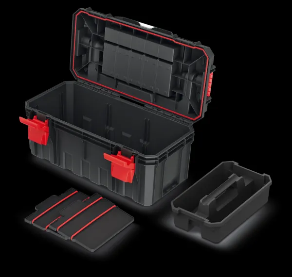 Prosperplast Kufr na nářadí XEBLOCCK PRO 55 x 28 x 26,4 cm černo-červený