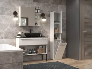 TP Living Koupelnová skříňka NEL III bílá lesk
