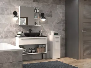 TP Living Kúpeľňová skrinka Nel V DS lesklá biela