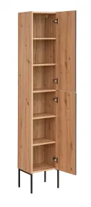ArtCom Vysoká skrinka do kúpeľne MADERA Grey 800