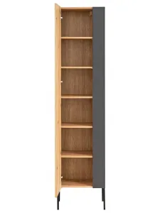 ArtCom Vysoká skrinka do kúpeľne MADERA Grey 803