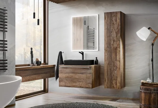 ArtCom Vysoká skrinka do kúpeľne SANTA FE Oak 80-01