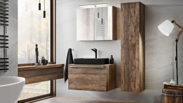 ArtCom Vysoká skrinka do kúpeľne SANTA FE Oak 80-01