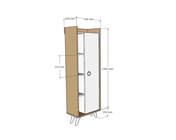 Hanah Home Kúpeľňová skrinka Mirage 50 cm biela