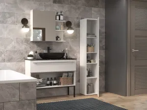 TP Living Koupelnová skříňka NEL II bílá lesk