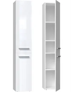 TP Living Koupelnová skříňka NEL II bílá lesk