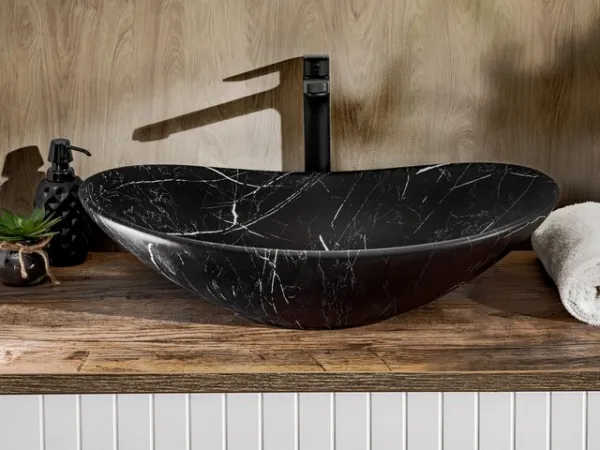 ArtCom Keramické umývadlo LENA MB2 | čierna 60 cm