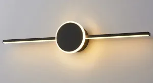 TooLight Svietidlo do kúpeľne s LED Round BLACK 80CM APP850-1W