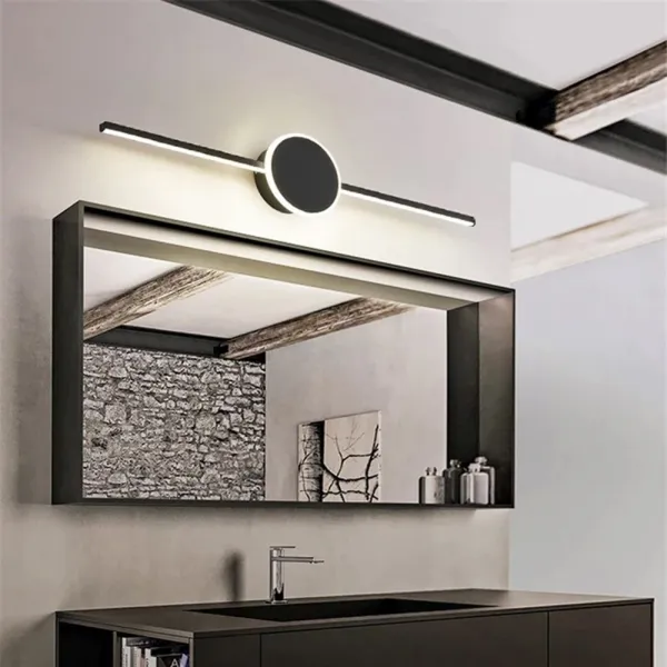 TooLight Svietidlo do kúpeľne s LED Round BLACK 80CM APP850-1W